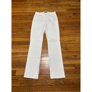 7 For All Mankind Womens Jeans Sz 27 White Kimmie Straight Leg Denim Stretch